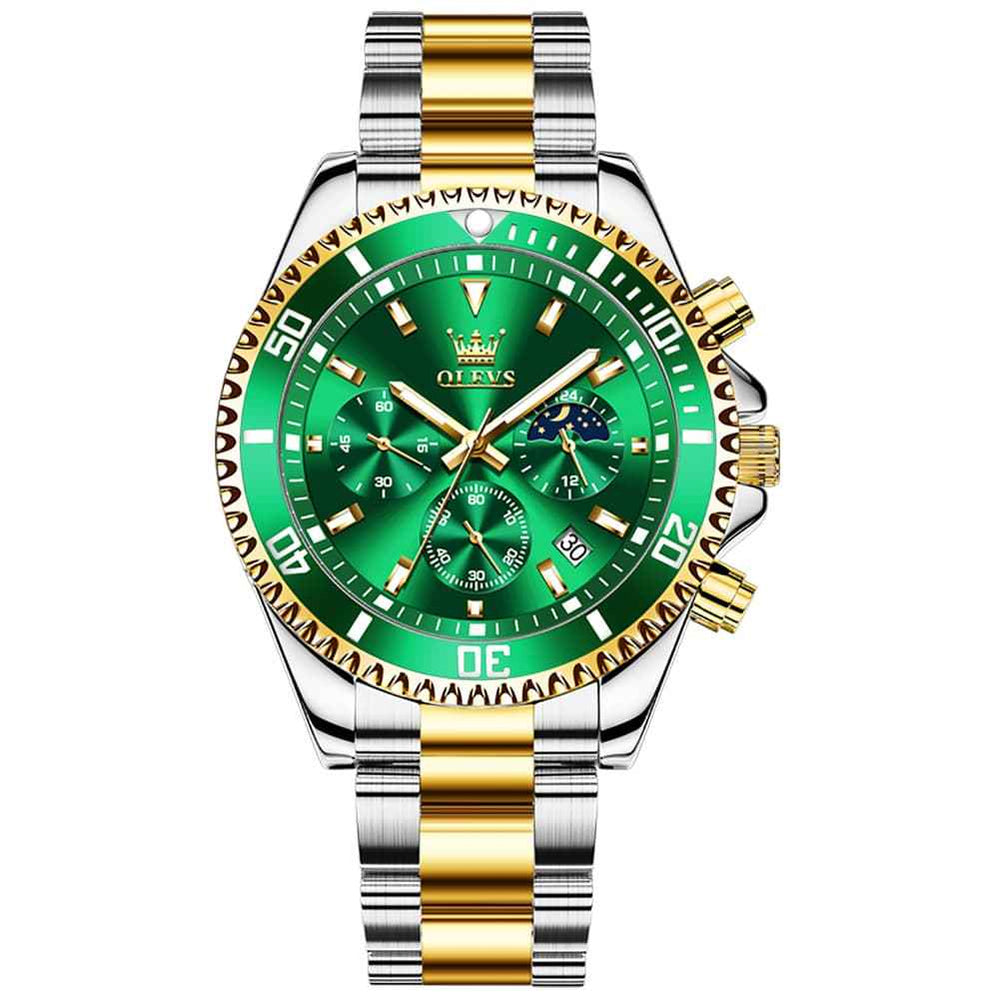 OLEVS 2870 – Men's Luxury Moon Phase Dive Chronograph Watch