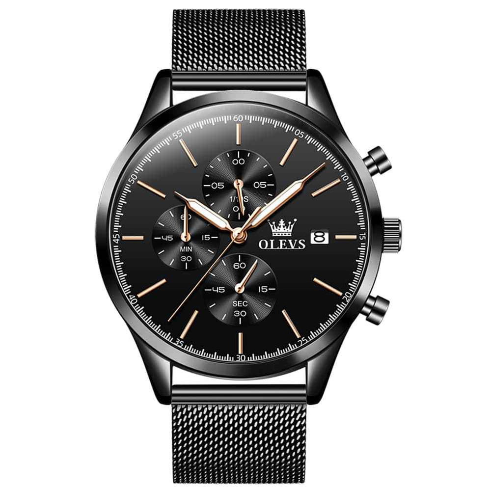 OLEVS 2881 – Men's Minimalist Milanese Chronograph Watch