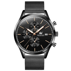 OLEVS 2881 – Men's Minimalist Milanese Chronograph Watch