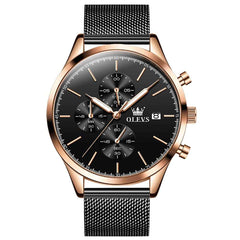OLEVS 2881 – Men's Minimalist Milanese Chronograph Watch