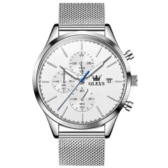OLEVS 2881 – Men's Minimalist Milanese Chronograph Watch
