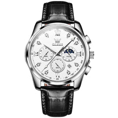OLEVS 2888 – Men's Leather Chronograph Moon Phase Watch