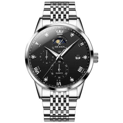 OLEVS 2925 – Men's Luminous Moon Phase Quartz Watch