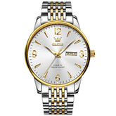 OLEVS 2928 Classic Day Date Mechanical Watch for Men - Two-Tone Watch | Olevs Watch Store