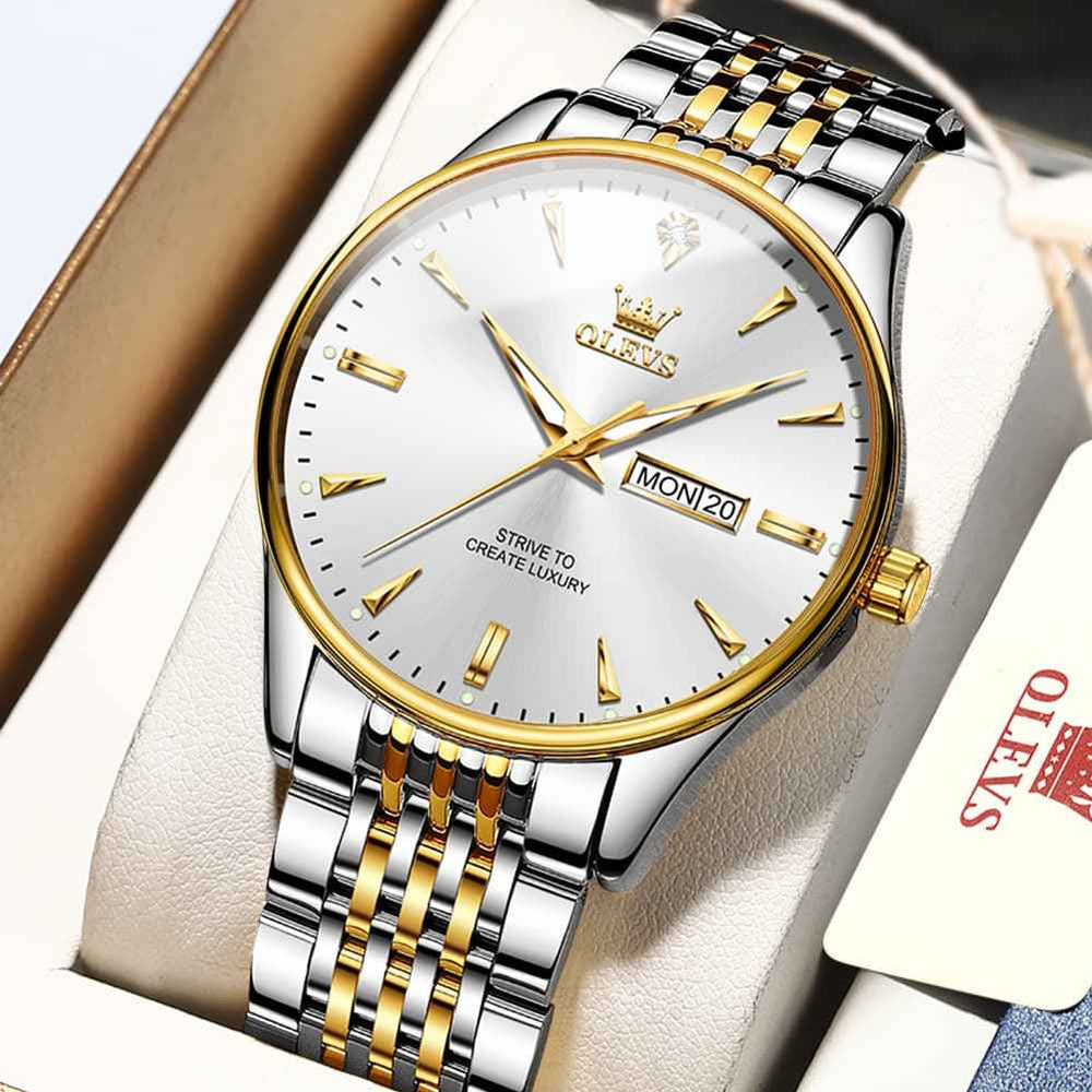 OLEVS 2929 – Men's Minimalist Day Date Quartz Watch