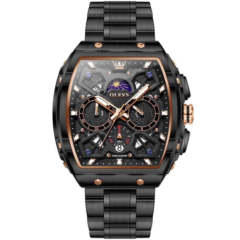 OLEVS 2942 – Men's Tonneau Dual Time Quartz Watch