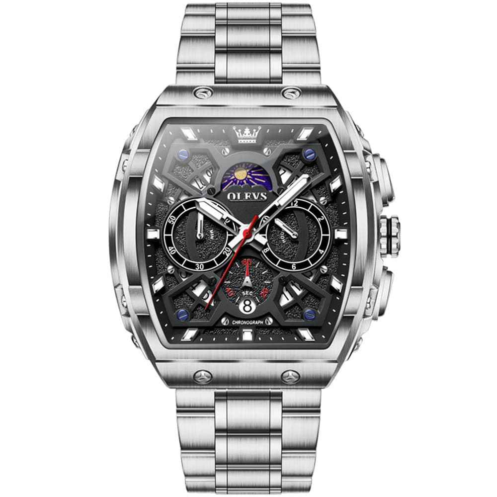 OLEVS 2942 – Men's Tonneau Dual Time Quartz Watch