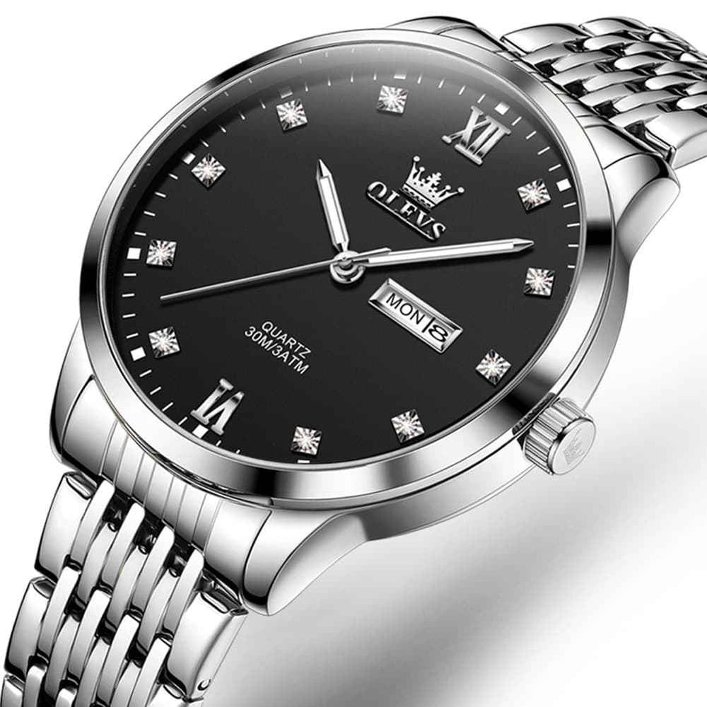 OLEVS 2943 – Men's Ultra Thin Diamond Dial Quartz Watch