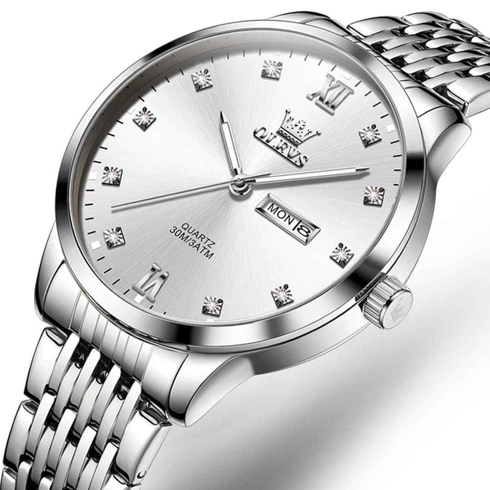 OLEVS 2943 – Men's Ultra Thin Diamond Dial Quartz Watch