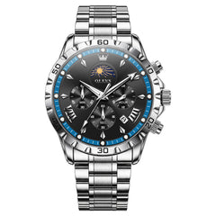 steel quartz chronograph watch view 555 (1) - OLEVS 2949