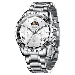 steel quartz chronograph watch view 5 - OLEVS 2949