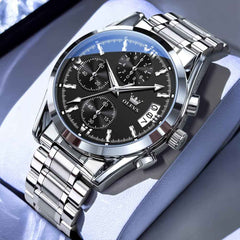 OLEVS 2987 – Men's Stainless Steel Chronograph Quartz Watch