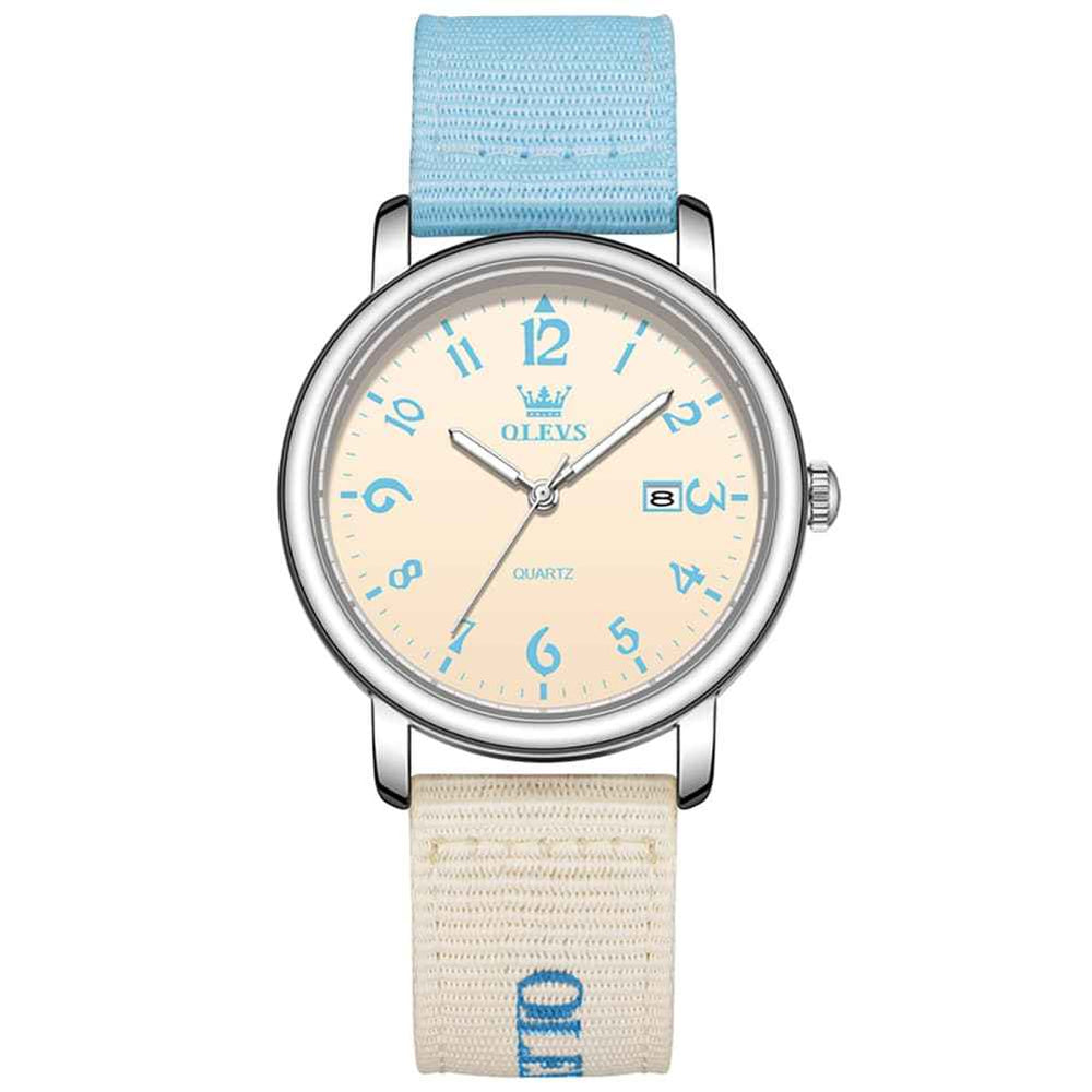 OLEVS 2991 – Couples' Nylon Strap Casual Retro Quartz Watch