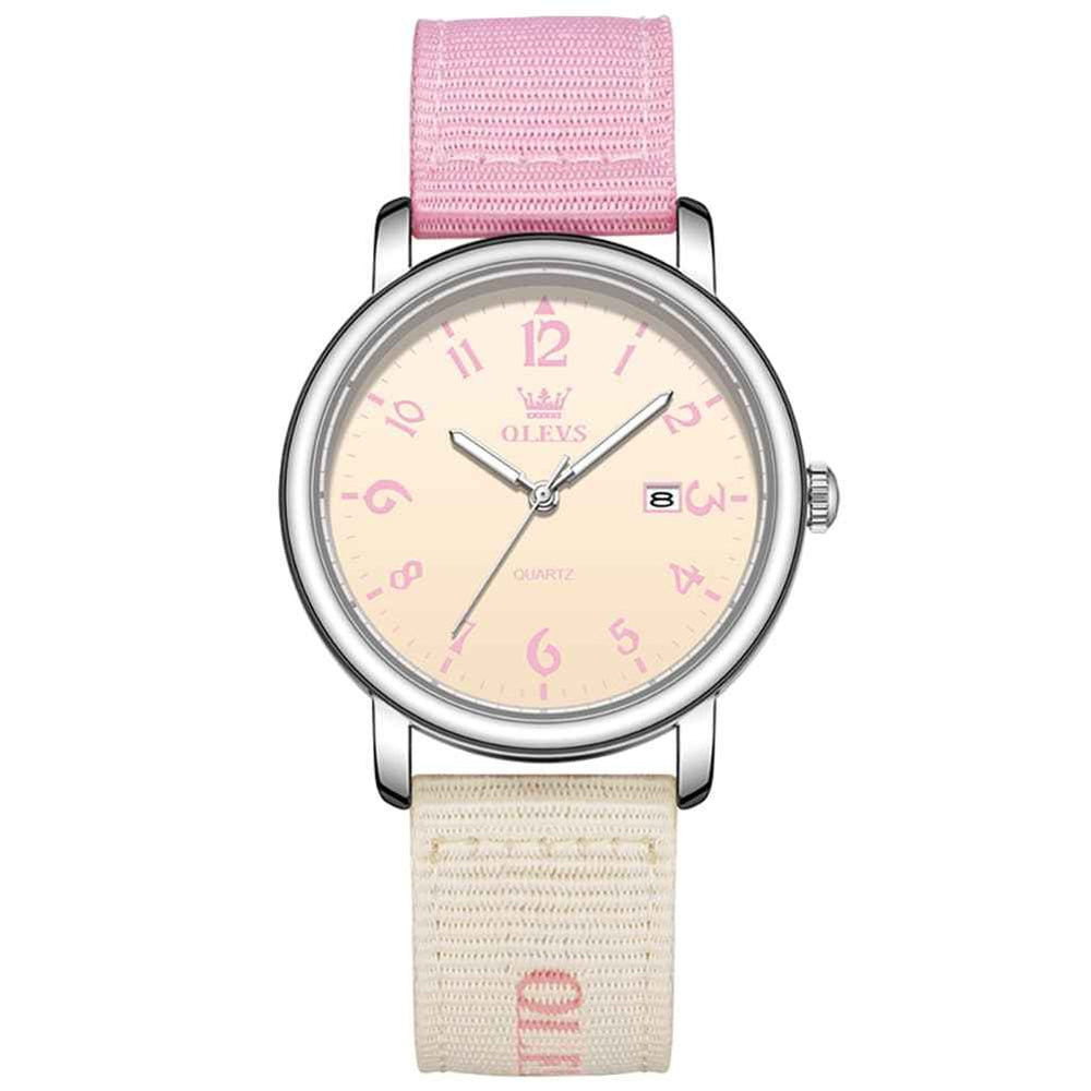 OLEVS 2991 – Couples' Nylon Strap Casual Retro Quartz Watch