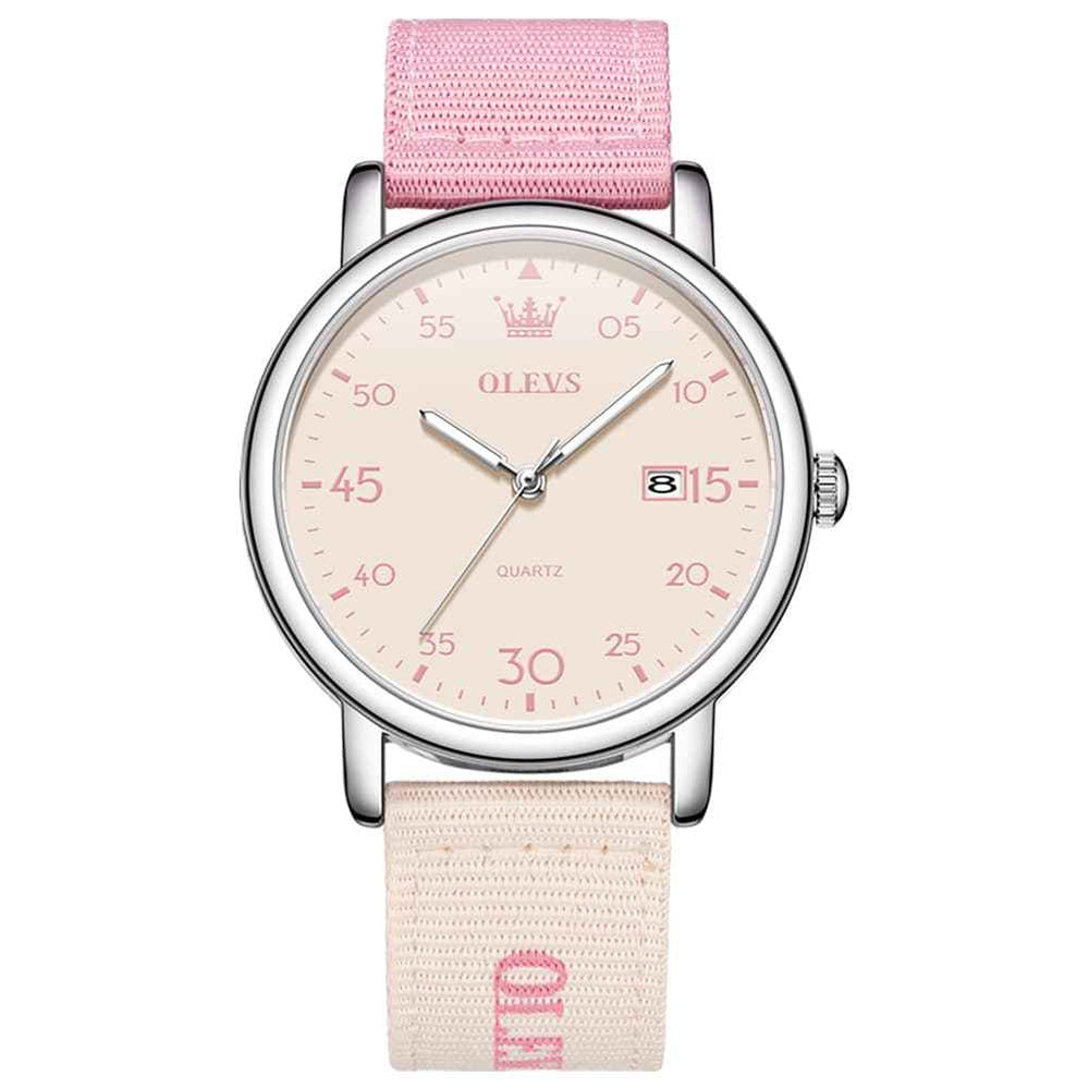 OLEVS 2997 – Couples' Nylon Strap American Vintage Quartz Watch