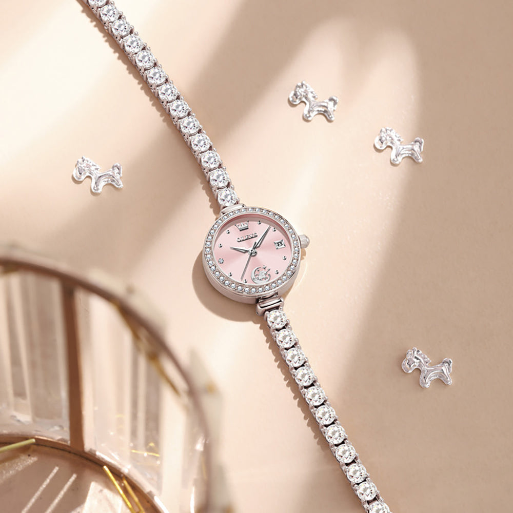 unicorn crystal bracelet quartz watch product view 10 - OLEVS 2998