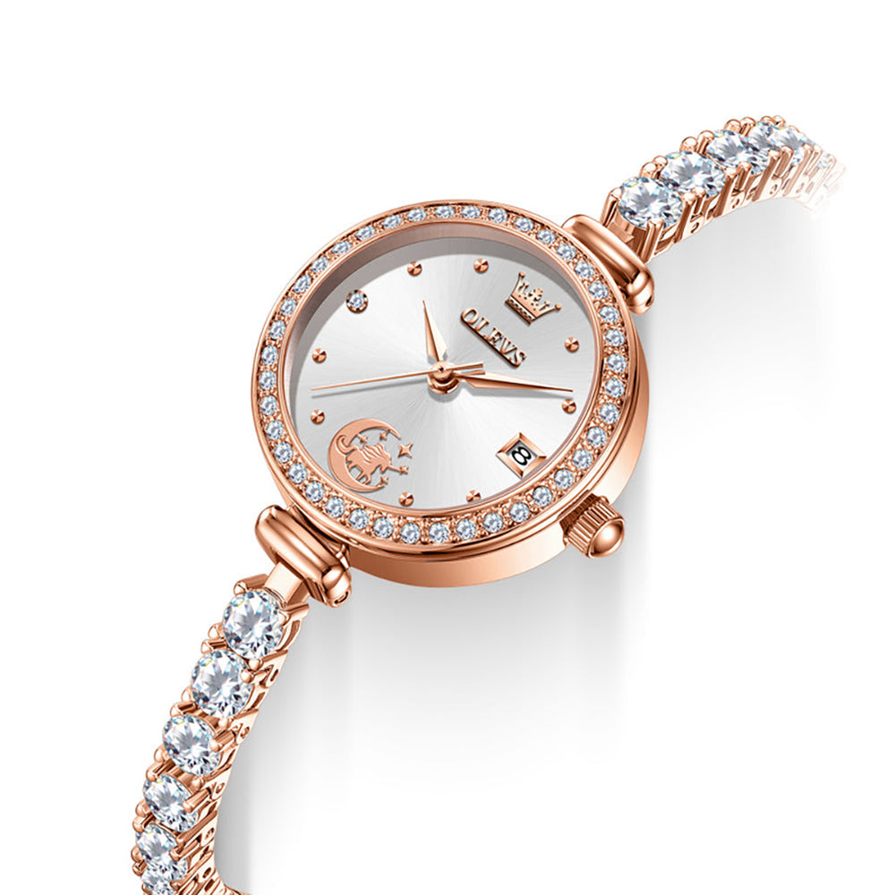 unicorn crystal bracelet quartz watch product view 3 - OLEVS 2998