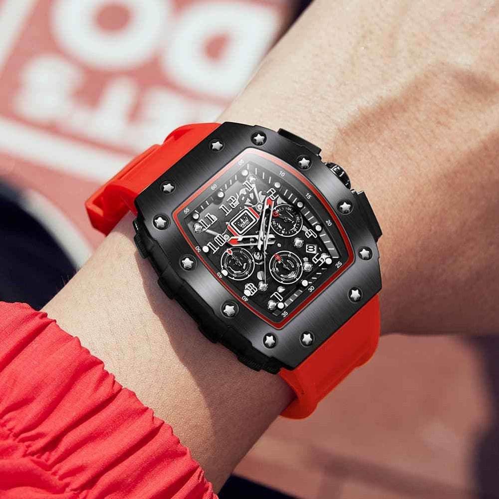 OLEVS 3608 – Men's Tonneau Sports Quartz Watch