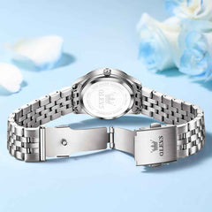 OLEVS 3629NN – Women's Diamond Bezel Quartz Steel Watch