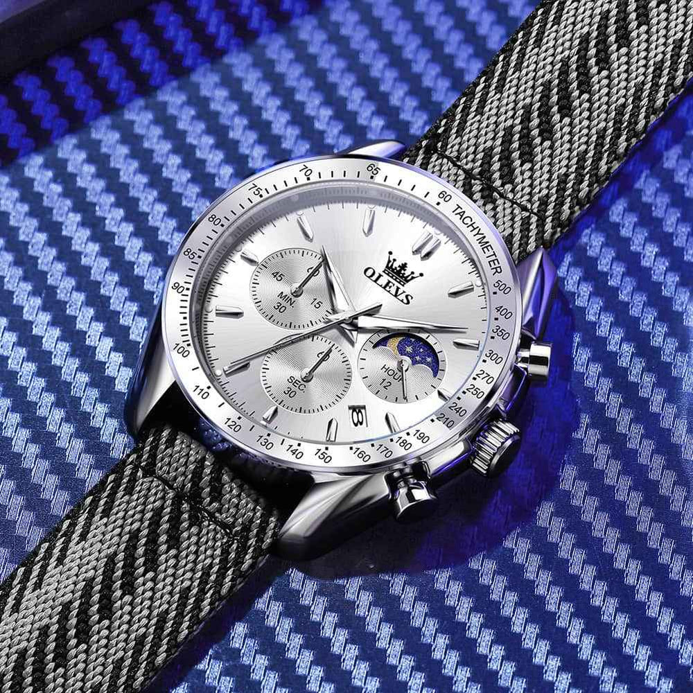 OLEVS 3630 – Men's Multifunction Nylon Quartz Watch