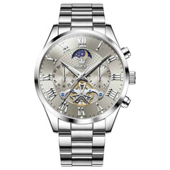 OLEVS 3640 – Men's Open-Heart Moon Phase Quartz Watch