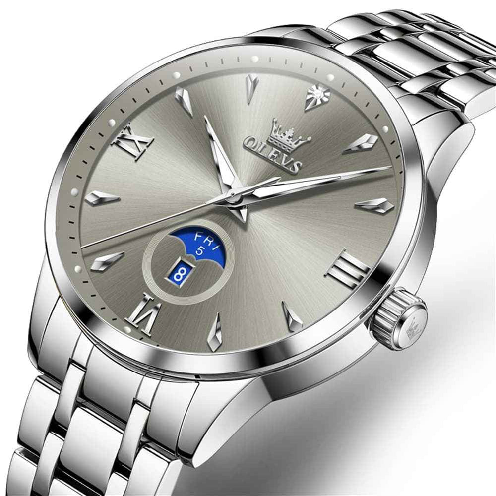 OLEVS 3646 – Men's Diamond Mirror Calendar Quartz Watch