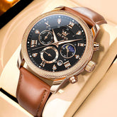 OLEVS 3660 Chronograph Moon Phase Diamond Dial Tactical Sports Watch For Men
