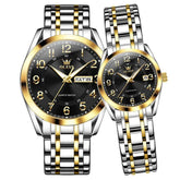 OLEVS 3666 – Couples' Quartz Luminous Matching Watches For