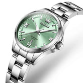 OLEVS 3668 – Women's Quartz Pastel Stainless Steel Watch