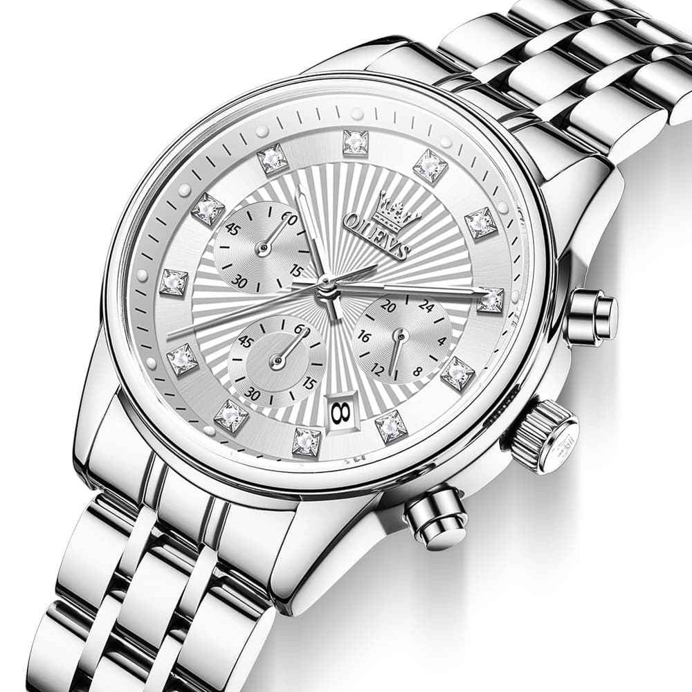 OLEVS 3669 – Women's Quartz Multi Dial Diamond Watch