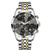OLEVS 3673 – Men's Quartz 3D Rhombic Mirror Chronograph Watch