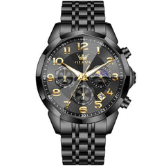 OLEVS 3676 – Men's Quartz 3D Rhombic Chronograph Watch