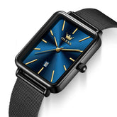 OLEVS 3692 – Rectangle Minimalist Mesh Mens Dress Watch