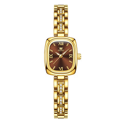 OLEVS 3695 Petite Crystal Bracelet Quartz Womens Watch - Rose Pink Watch | Olevs Watch Store