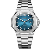 OLEVS 3696 Octagon Embossed Dial Luxury Sport Watch for Men - Deep Blue Watch | Olevs Watch Store