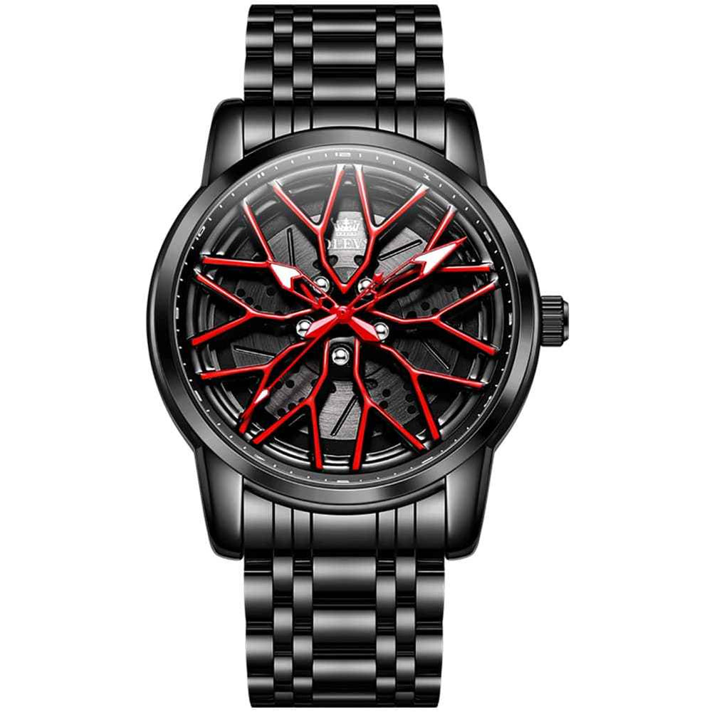 OLEVS 3701 – Racing Wheel Openwork Sport Mens Quartz Watch