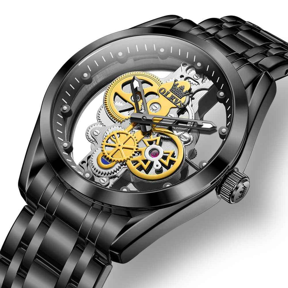 OLEVS 3725 – Men's Skeleton Luminous Quartz Watch
