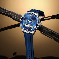 Silver Blue studio styling - OLEVS 3730