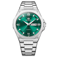 OLEVS 3736 Polygonal Diamond Quartz Watch for Men - Gold Watch | Olevs Watch Store