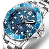 OLEVS 3738 – Men's Wave Dial Dive Style Quartz Watch