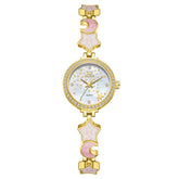 OLEVS 5665 Star Moon Bracelet Watch Mother of Pearl Starry Dial Quartz Jewelry Timepiece for Women - Olevs Watch Store