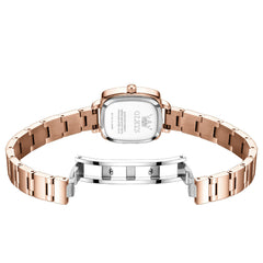 Quartz watch caseback and open butterfly clasp - OLEVS 5695