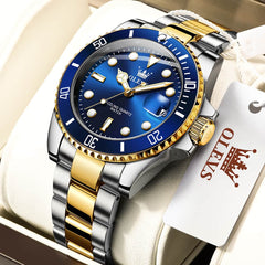 OLEVS 5885 Classic Luxury Dive Style Watch for Men - All Gold Watch | Olevs Watch Store