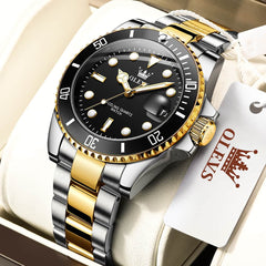 OLEVS 5885 Classic Luxury Dive Style Watch for Men - All Gold Watch | Olevs Watch Store