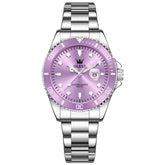 OLEVS 5885 Sporty Chic Luxury Dive Style Watch for Women - Lilac Purple Watch | Olevs Watch Store