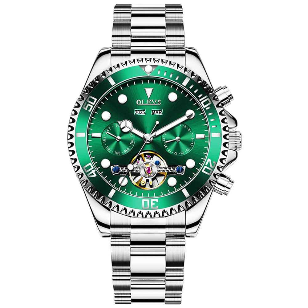 OLEVS 6605 – Men's Classic Open Heart Automatic Dive Style Watch