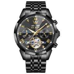 OLEVS 6620 – Men's Skeleton Moon Phase Mechanical Watch