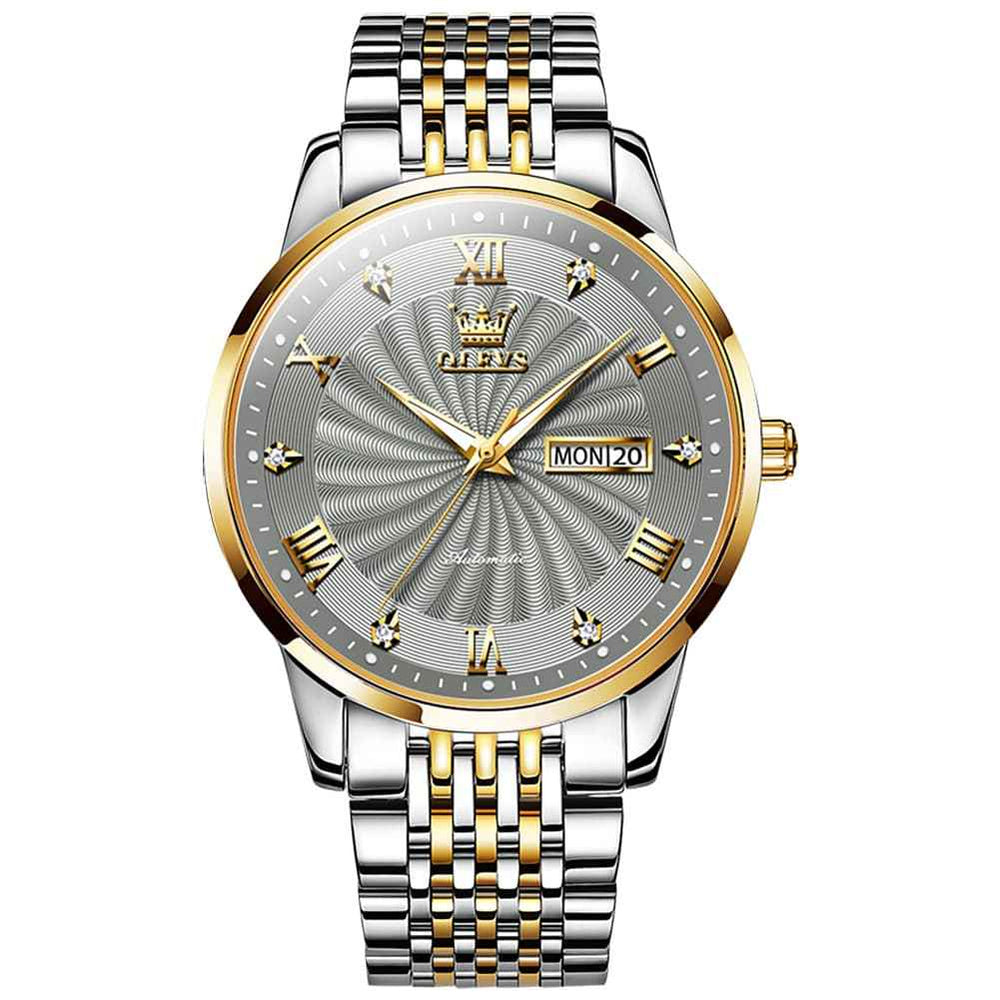 OLEVS 6630 – Men's Sunburst Dial Mechanical Watch