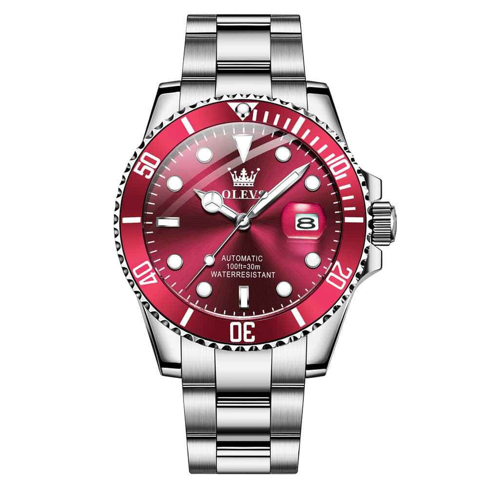 OLEVS 6650 – Men's Stainless Steel Mechanical Dive Watch