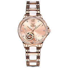 OLEVS 6656 – Women's Ceramic Mechanical Musical Note Watch